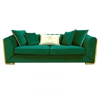 Canapea MAJESTY fixa, 3 locuri, verde, 232x90x76 cm la reducere