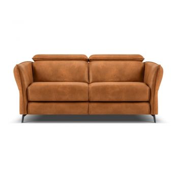 Canapea maro deschis cu tapițerie din piele 103 cm Hubble – Windsor & Co Sofas