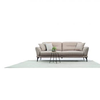 Canapea Pisa, 3 locuri, spate rabatabil, Stofa Bej, 231x102x85 H cm Canapea Pisa, 3 locuri, spate rabatabil, Stofa Bej, 231x102x85 H cm