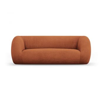 Canapea portocalie cu tapițerie din stofă bouclé 210 cm Essen – Cosmopolitan Design