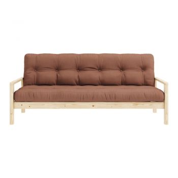 Canapea portocalie/maro extensibilă 205 cm Knob – Karup Design