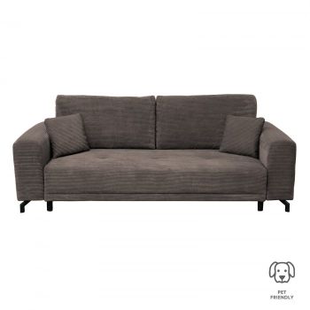 Canapea VEGA extensibila, 3 locuri, cu arcuri si lada depozitare, cafeniu, 240x111x72 cm ieftina