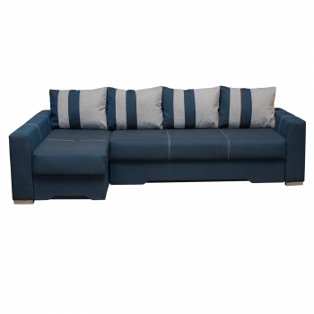 Coltar ALESSIA III extensibil, cu arcuri si lada depozitare, colt stanga, albastru, 283x150x90 cm Coltar ALESSIA III extensibil, cu arcuri si lada depozitare, colt stanga, albastru, 283x150x90 cm