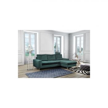 Coltar Extensibil Collin, Stofa tip Catifea Verde Velutto 27, 252x165x117 H cm Coltar Extensibil Collin, Stofa tip Catifea Verde Velutto 27, 252x165x117 H cm