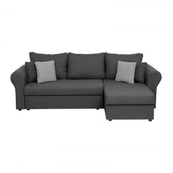 Coltar SARA II extensibil, cu lada depozitare, colt interschimbabil, gri inchis + MZ mini gri, 248x143x83 cm Coltar SARA II extensibil, cu lada depozitare, colt interschimbabil, gri inchis + MZ mini gri, 248x143x83 cm