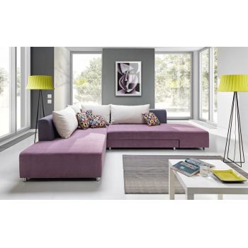 Coltar Sprito Modular cu Sezlong pe Stanga, Suprafata de Dormit 202x166 cm, Perne Incluse, l307xA223xH72 cm - ARROV 10, Legs Crom Coltar Sprito Modular cu Sezlong pe Stanga, Suprafata de Dormit 202x166 cm, Perne Incluse, l307xA223xH72 cm - ARROV 10, Legs Crom