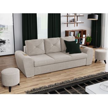 Canapea Extensibila, 3 Locuri, tapitata cu stofa, Gloris, l245xA88xH88 cm