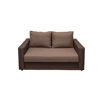 Canapea NERO extensibila, 2 locuri, maro inchis + maro deschis, 157x92x80 cm