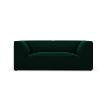 Canapea 2 locuri, Ruby, Micadoni Home, BL, 174x93x69 cm, catifea, verde bottle ieftina