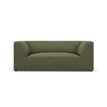 Canapea 2 locuri, Ruby, Micadoni Home, BL, 174x93x69 cm, velur, verde la reducere