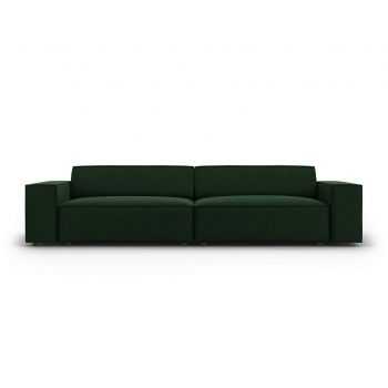 Canapea 3 locuri, Jodie, Micadoni Home, BL, 204x102x70 cm, catifea, verde bottle ieftina