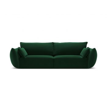 Canapea 3 locuri, Kaelle, Micadoni Home, BL, 208x100x85 cm, catifea, verde bottle ieftina