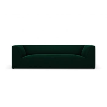 Canapea 3 locuri, Ruby, Micadoni Home, BL, 232x93x69 cm, catifea, verde bottle ieftina