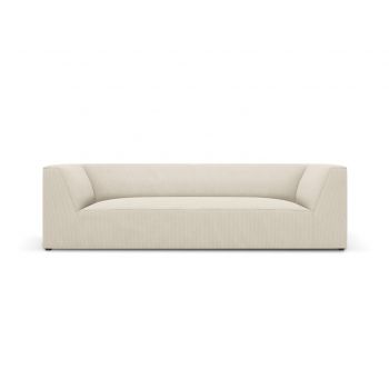 Canapea 3 locuri, Ruby, Micadoni Home, BL, 232x93x69 cm, velur, bej deschis la reducere