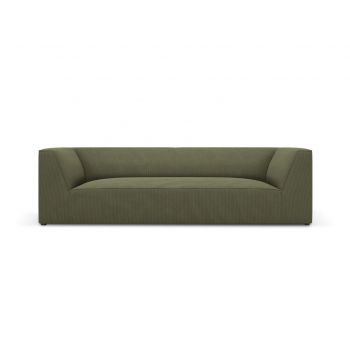 Canapea 3 locuri, Ruby, Micadoni Home, BL, 232x93x69 cm, velur, verde