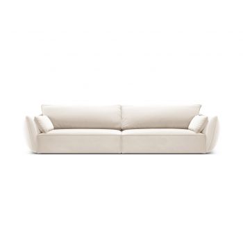 Canapea 4 locuri, Kaelle, Micadoni Home, BL, 248x110x85 cm, catifea, bej deschis la reducere