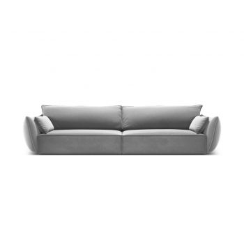 Canapea 4 locuri, Kaelle, Micadoni Home, BL, 248x110x85 cm, catifea, gri