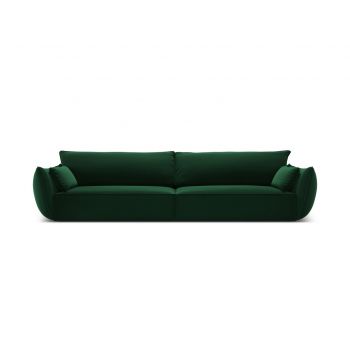 Canapea 4 locuri, Kaelle, Micadoni Home, BL, 248x110x85 cm, catifea, verde bottle la reducere