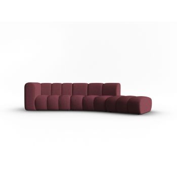 Canapea 5 locuri cotiera dreapta, Lupine, Micadoni Home, BL, 335x166x70 cm, poliester chenille, bordo la reducere