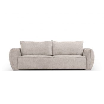 Canapea extensibila 3 locuri, Kaelle, Micadoni Home, BL, 244x97x91 cm, poliester chenille, bej la reducere