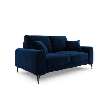 Canapea, Madara, Mazzini Sofas, 2 locuri, 172x102x90 cm, catifea, albastru regal