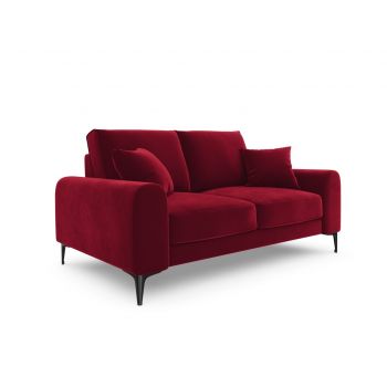 Canapea, Madara, Mazzini Sofas, 2 locuri, 172x102x90 cm, catifea, rosu vin