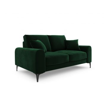 Canapea, Madara, Mazzini Sofas, 2 locuri, 172x102x90 cm, catifea, verde bottle la reducere