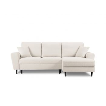 Coltar extensibil dreapta 4 locuri, Moghan, Micadoni Home, BL, 241x145x88 cm, poliester Boucle, bej