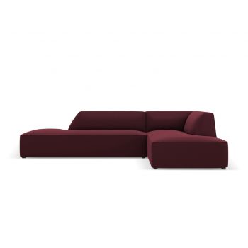 Coltar dreapta 4 locuri, Ruby, Micadoni Home, BL, fara cotiera, 273x180x69 cm, piele ecologica, bordo la reducere