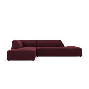 Coltar stanga 4 locuri, Ruby, Micadoni Home, BL, fara cotiera, 273x180x69 cm, piele ecologica, bordo la reducere