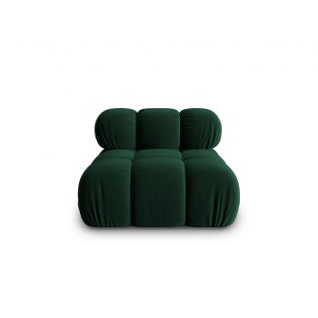 Modul canapea 1 loc fara cotiere, Bellis, Micadoni Home, BL, 94x94x70 cm, catifea, verde bottle