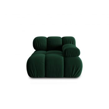 Modul canapea dreapta 1 loc, Bellis, Micadoni Home, BL, 94x94x63 cm, catifea, verde bottle la reducere