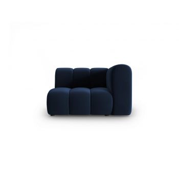 Modul canapea dreapta 1 loc, Lupine, Micadoni Home, BL, 114x87x70 cm, catifea, albastru regal ieftina