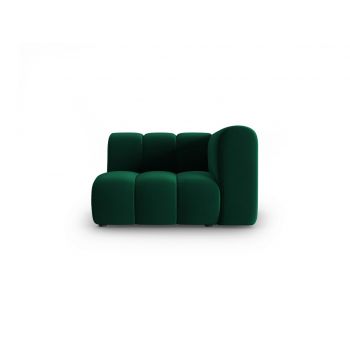 Modul canapea dreapta 1 loc, Lupine, Micadoni Home, BL, 114x87x70 cm, catifea, verde bottle la reducere