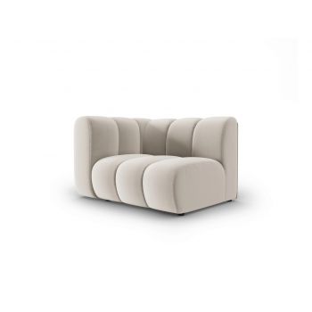 Modul canapea stanga 1 loc, Lupine, Micadoni Home, BL, 114x87x70 cm, catifea, bej la reducere