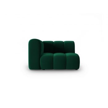 Modul canapea stanga 1 loc, Lupine, Micadoni Home, BL, 114x87x70 cm, catifea, verde bottle ieftina