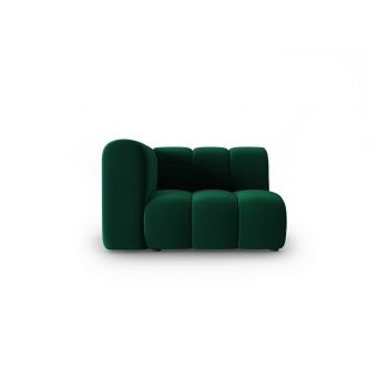 Modul canapea stanga 1 loc, Lupine, Micadoni Home, BL, 114x87x70 cm, catifea, verde bottle la reducere