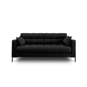 Canapea 2 locuri, Mamaia, Micadoni Home, BL, 152x92x75 cm, tesatura tip twill, negru ieftina