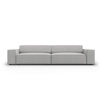 Canapea 3 locuri, Jodie, Micadoni Home, BL, 204x102x70 cm, poliester, gri deschis la reducere