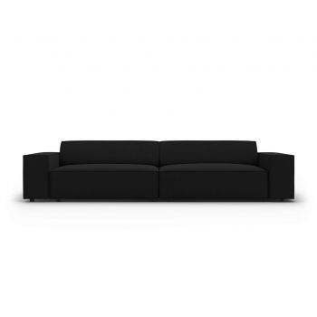 Canapea 3 locuri, Jodie, Micadoni Home, BL, 204x102x70 cm, poliester, negru la reducere