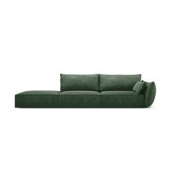 Canapea 4 locuri cotiera stanga, Kaelle, Micadoni Home, BL, 264x110x85 cm, poliester chenille, verde bottle la reducere