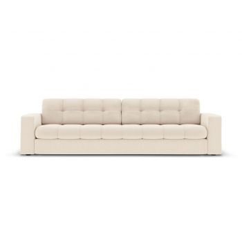 Canapea 4 locuri, Justin, Micadoni Home, BL, 227x90x72 cm, poliester, bej deschis
