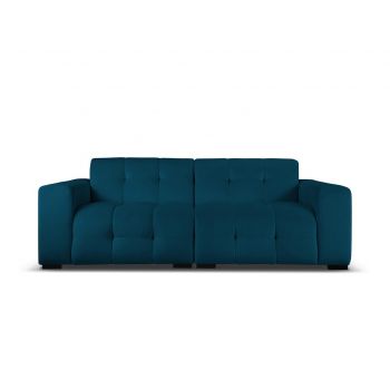 Canapea 4 locuri, Kendal, Micadoni Home, BL, 255x103x79 cm, catifea, albastru navy la reducere