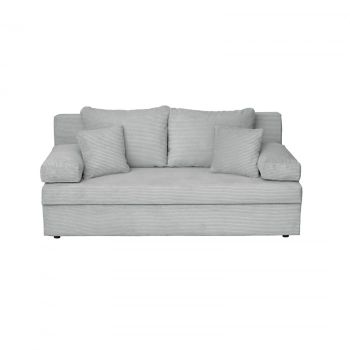 Canapea ANA LUX extensibila, 3 locuri, cu lada depozitare, gri, 185x82x80 cm