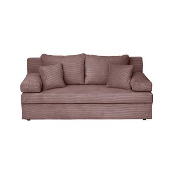 Canapea ANA LUX extensibila, 3 locuri, cu lada depozitare, roz pudra, 185x82x80 cm ieftina