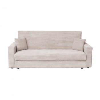 Canapea CORINNE LUX extensibila, 3 locuri, cu lada depozitare, bej, 220x90x96 cm
