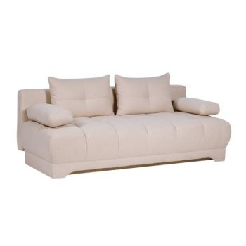 Canapea Extensibila Dali, 3 Locuri, Lada Depozitare, Crem, 210 Cm