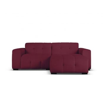 Coltar dreapta 4 locuri, Kendal, Micadoni Home, BL, 256x173x79 cm, catifea, mov