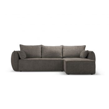 Coltar extensibil dreapta 4 locuri, Kaelle, Micadoni Home, BL, 252x165x87 cm, poliester chenille, gri la reducere