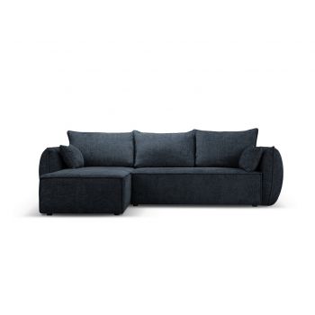 Coltar extensibil stanga 4 locuri, Kaelle, Micadoni Home, BL, 252x165x87 cm, poliester chenille, albastru regal la reducere